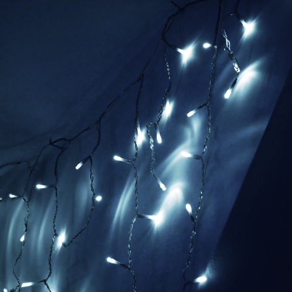 Jégcsap fényfüggöny 20 m 500 LED - Hideg fehér