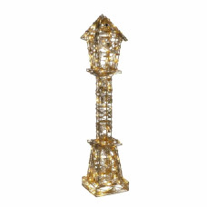 Karácsonyi Fém LED Lámpás – Arany, Melegfehér, 80 cm - 