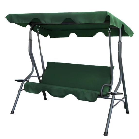 GARDEN LINE Záhradná hojdačka s držiakom na pohár B-TYPE - Tmavozelená