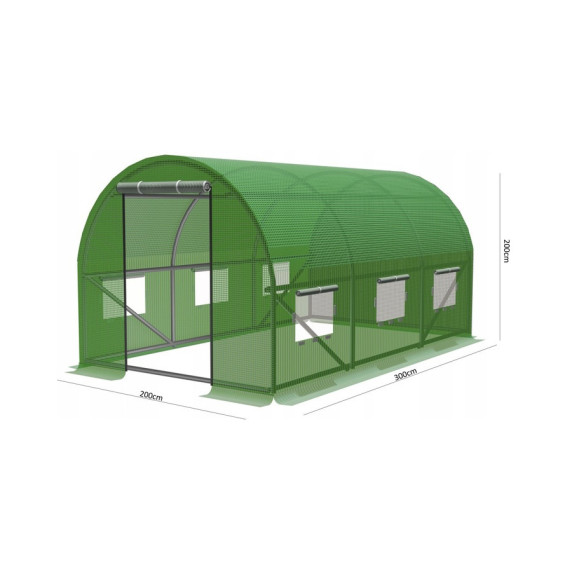 Garden Line 3-szegmenses Kerti Fóliasátor – 3 × 2 × 2 m