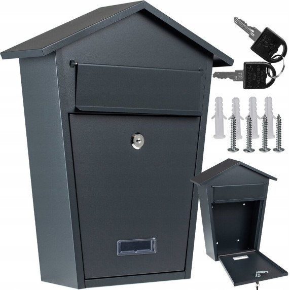 GARDEN LINE Postaláda 38x32x10,5 cm FINCH - Antracit