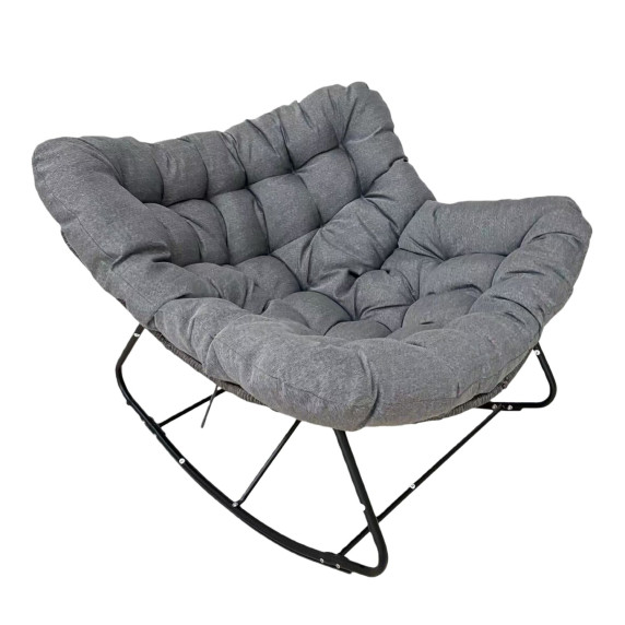 SVINGA Hintaszék párnával 112 × 104 × 69 cm – sötétszürke