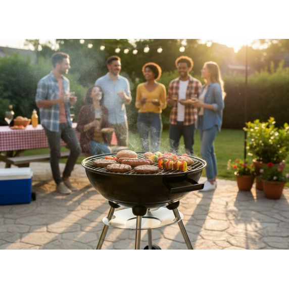 Vrtni žar na oglje 46 × 44 × 71 cm – BBQ MEETING