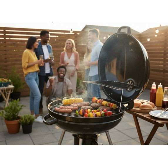 Vrtni žar na oglje 66 × 57 × 85 cm – BBQ MEETING