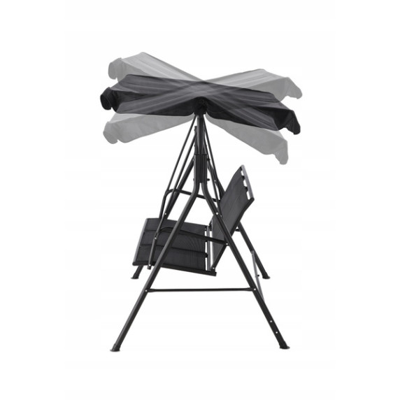 GARDEN LINE Vrtna gugalnica iz Textilena 170 × 110 × 153 cm – črna