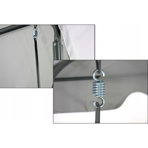 GARDEN LINE Vrtna gugalnica iz Textilena 170 × 110 × 153 cm – črna