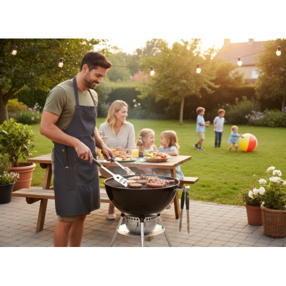 BBQ MEETING Komplet pripomočkov za žar, 3 kosi – črna