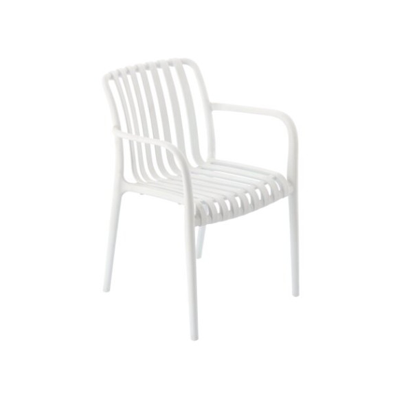 Vrtni stol 45,5 × 57 × 81 cm – GARDEN LINE – Bel