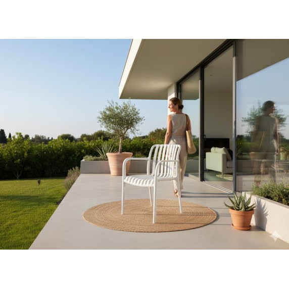 Vrtni stol 45,5 × 57 × 81 cm – GARDEN LINE – Bel