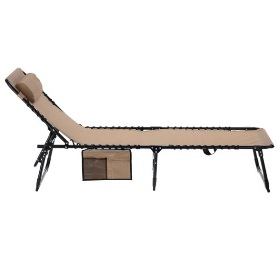 GARDEN LINE Záhradné ležadlo skladacie 190 x 58 x 30 cm - hnedé
