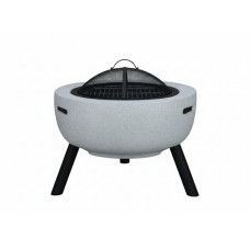 BBQ MEETING Záhradné ohnisko na nožičkách s pokrievkou a kutáčom 60 × 60 × 52 cm - 