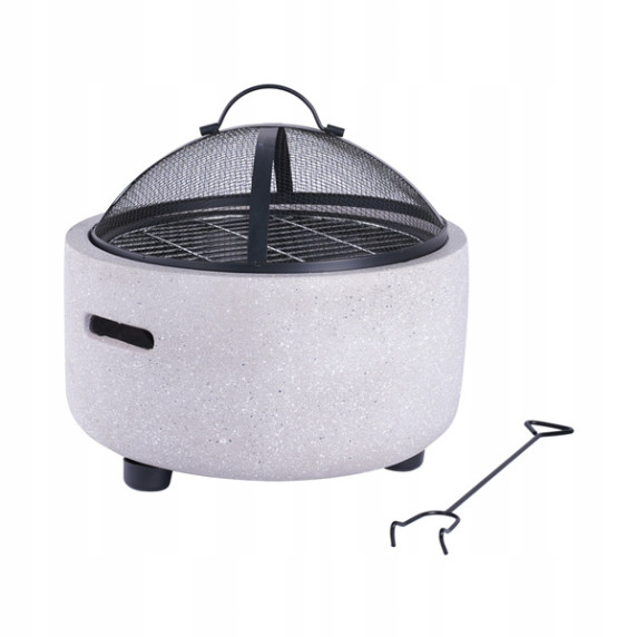 BBQ MEETING – Vrtno kurišče s pokrovom in pihalom, 43x43x38,5 cm