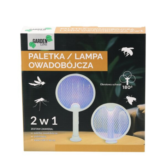 GARDEN LINE Elektromos rovarcsapda 2 az 1-ben 3 UV-diódával, USB-C
