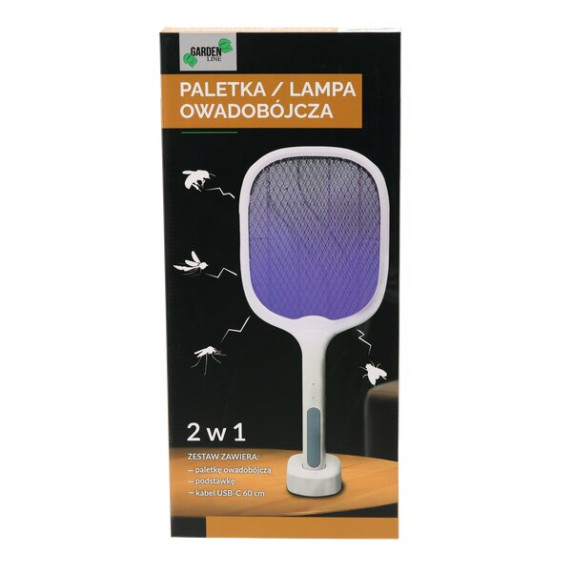 GARDEN LINE Elektromos rovarcsapda 2 az 1-ben 6 UV-diódával, USB-C