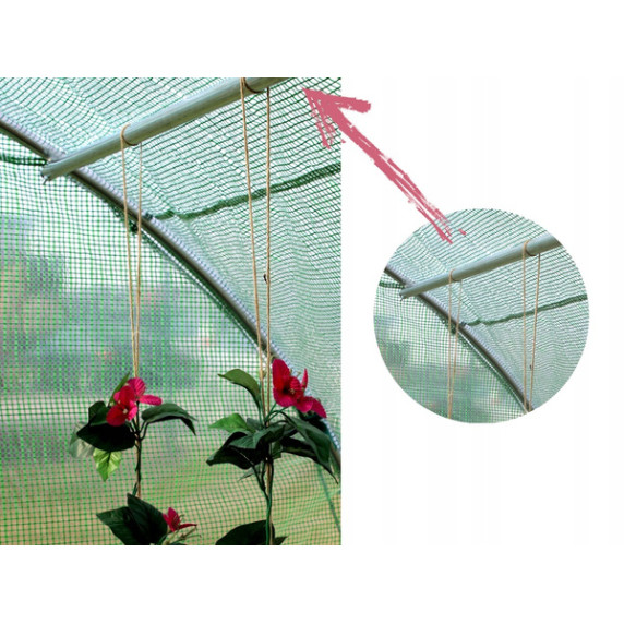 GARDEN LINE Záhradný fóliovník 4-segmentový 4 x 2,5 x 2 m NEW SOLUTION - zelený