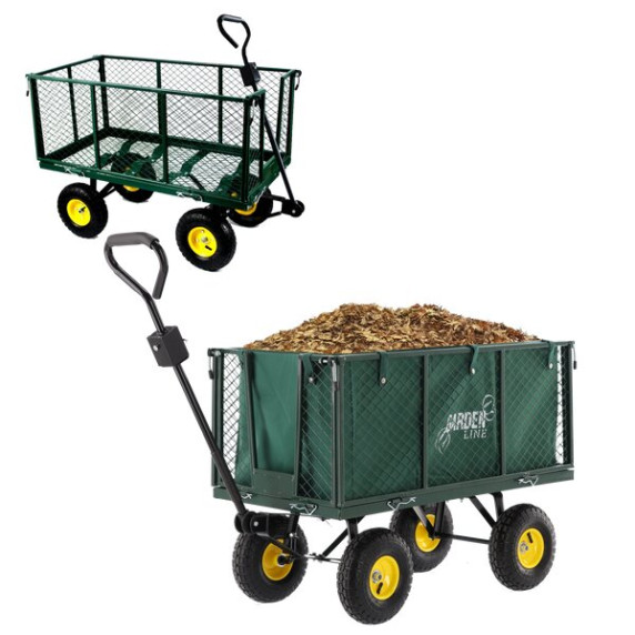 GARDEN LINE Cărucior de grădină multifuncțional XL 99 × 50 × 71 cm – verde
