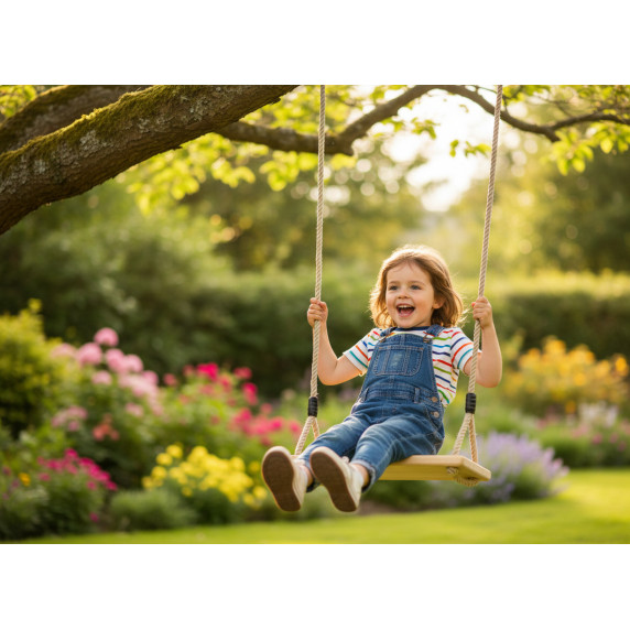 GARDEN LINE Lesena otroška gugalnica 5×19,5×1,6 cm