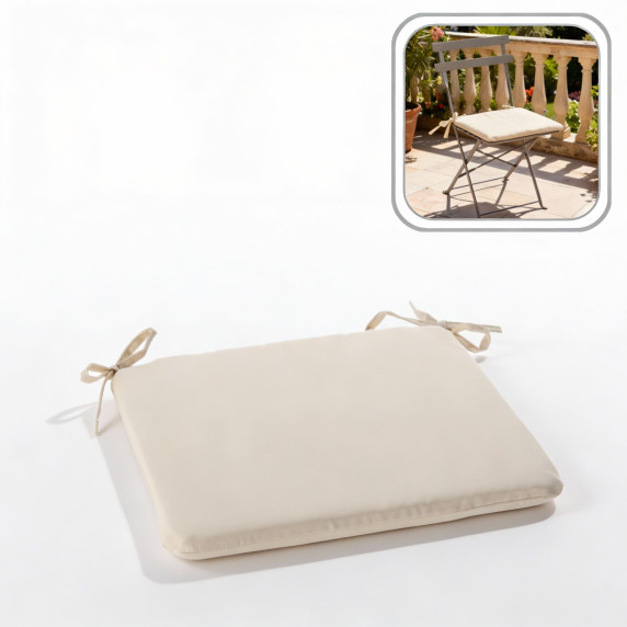 GARDEN LINE Záhradný podsedák na stoličku, sedák 40x40x3 cm PURE - béžová