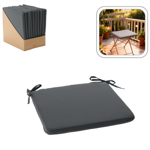 GARDEN LINE Blazina za stol, sedišče 40×40×3 cm PURE – Temnosiva