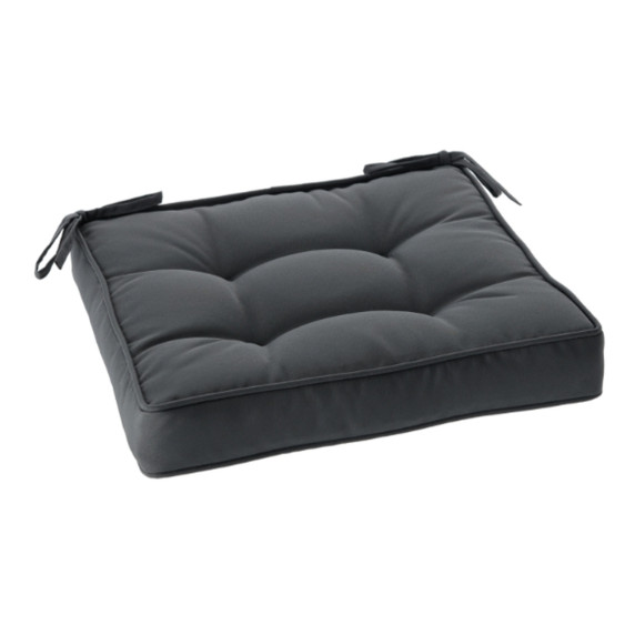 GARDEN LINE Záhradný podsedák na stoličku, sedák 40x40x6 cm CUSH - Tmavosivá