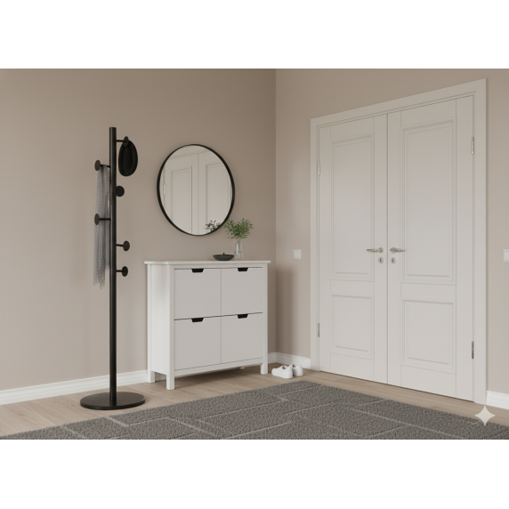 REDA Samostoječe obešalo 174 cm - črno