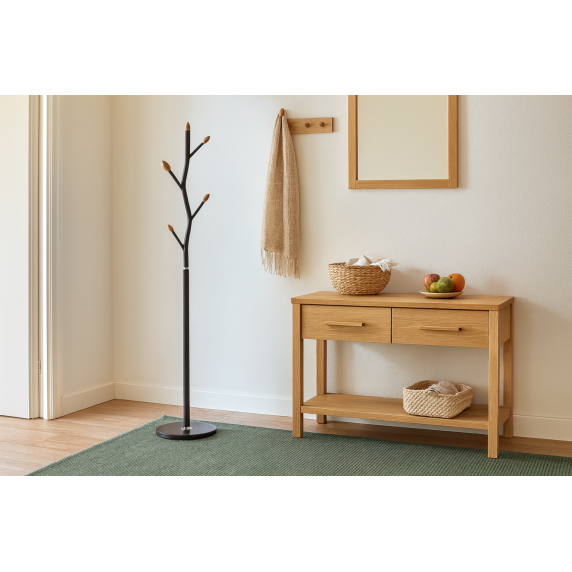 Stoječe obešalo za oblačila, 170 cm – črno