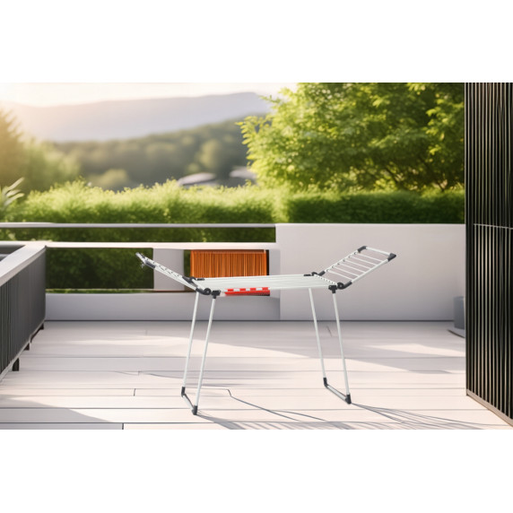 GARDEN LINE Ruhaszárító zoknitartóval 174x61x106 cm RENATA - Fehér