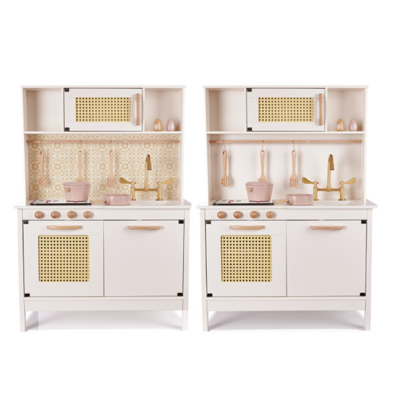Fa játékkonyha kiegészítőkkel 100 cm RETRO BOHO - Bézs