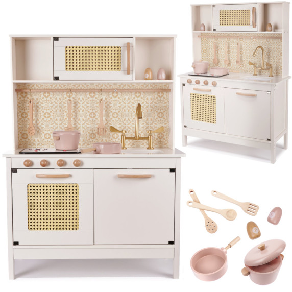 Fa játékkonyha kiegészítőkkel 100 cm RETRO BOHO - Bézs