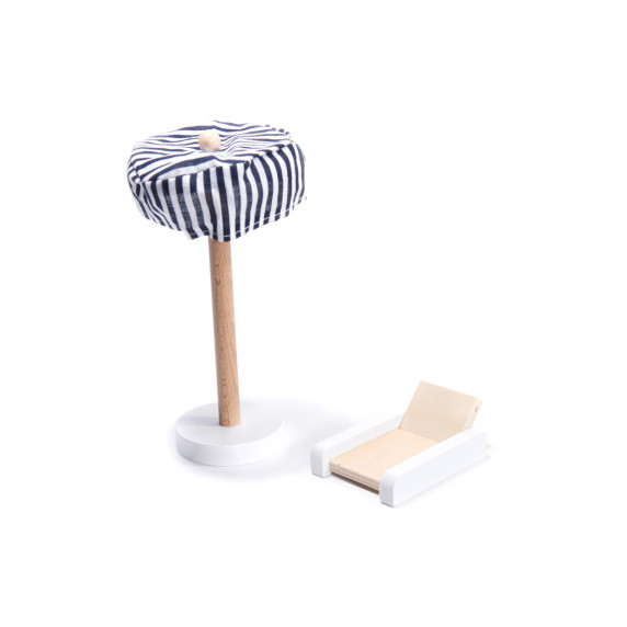 Fa babaház bútorokkal és LED világítással 78 cm RESIDENCE - Fehér