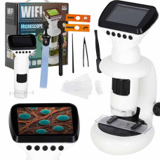 Digitális mikroszkóp 3 az 1-ben – Wi-Fi, USB, 2,4" LCD kijelző, 1000× nagyítás és tartozékok - 