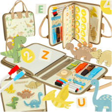 Montessori szenzoros manipulációs táska – Dinoszauruszos - 