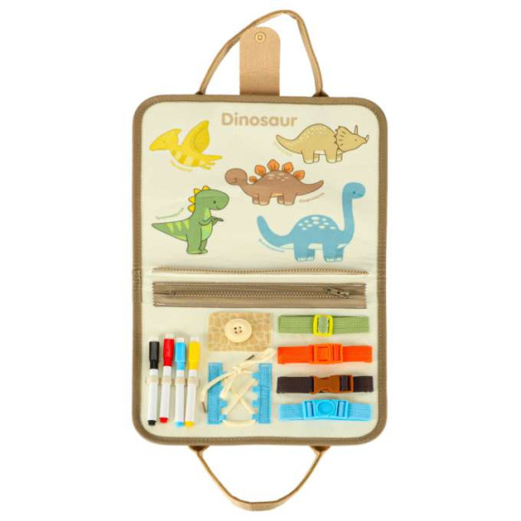 Montessori szenzoros manipulációs táska – Dinoszauruszos