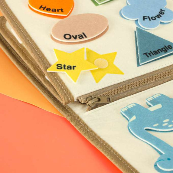 Montessori szenzoros manipulációs táska – Dinoszauruszos