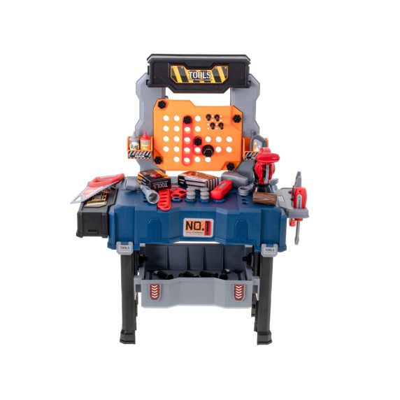 Gyerek barkácsasztal szerszámokkal, bőröndben 65 részes MOBILE TOOL TABLE