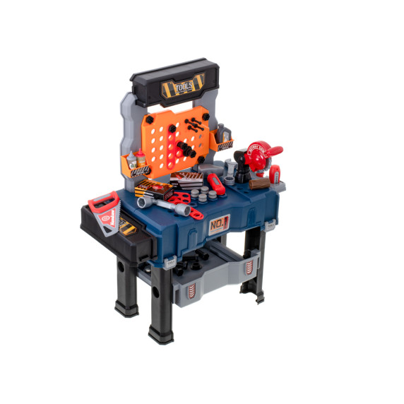 Gyerek barkácsasztal szerszámokkal, bőröndben 65 részes MOBILE TOOL TABLE