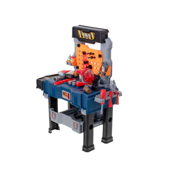 Gyerek barkácsasztal szerszámokkal, bőröndben 65 részes MOBILE TOOL TABLE