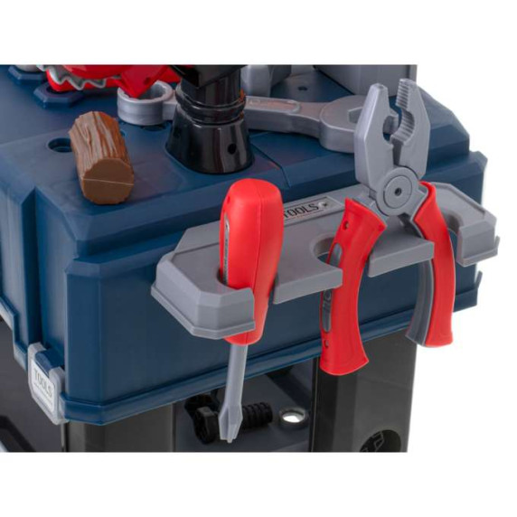 Gyerek barkácsasztal szerszámokkal, bőröndben 65 részes MOBILE TOOL TABLE