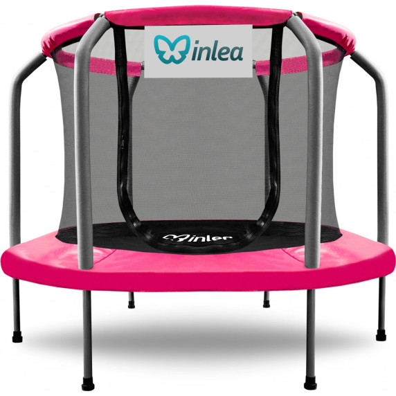 INLEA ULTIMATE Jump Trampolin 150 cm z notranjo zaščitno mrežo – roza