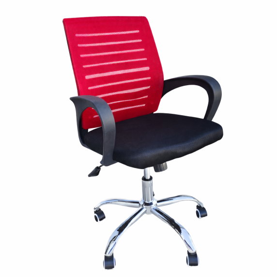 INLEA Pisarniški stol Valcor – črna/rdeča