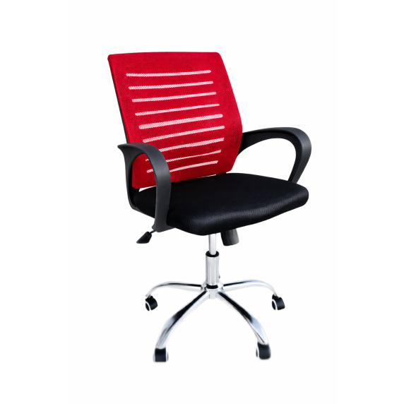 INLEA Pisarniški stol Valcor – črna/rdeča