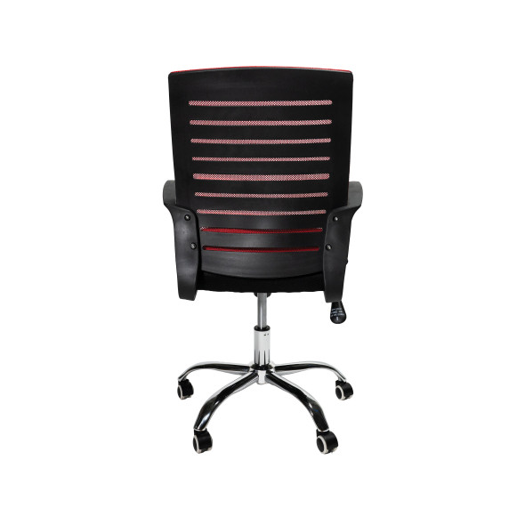 INLEA Pisarniški stol Valcor – črna/rdeča