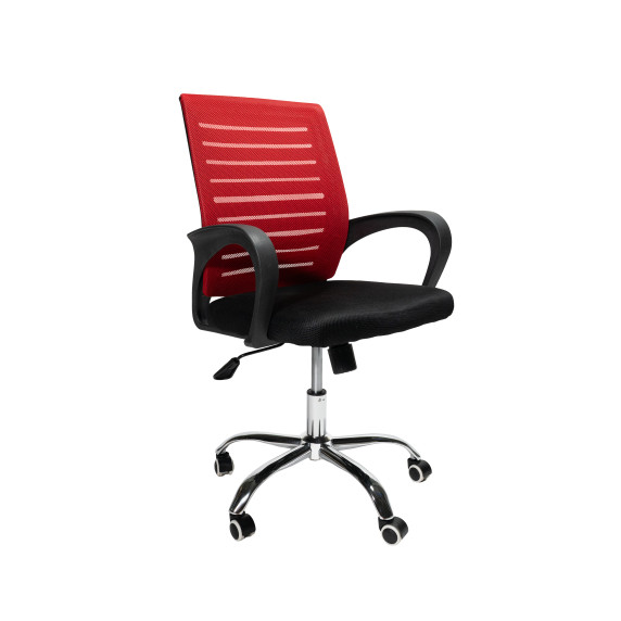 INLEA Pisarniški stol Valcor – črna/rdeča