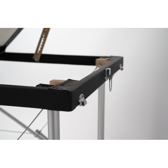 INLEA Masă de masaj pliabilă Relax Pro, cu trei secțiuni și picioare din aluminiu – neagră