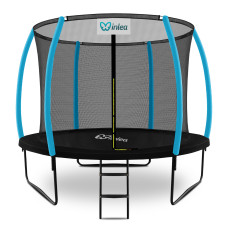 INLEA ULTIMATE Jump trampolin z notranjo zaščitno mrežo 305 cm - črna/svetlo modra - 