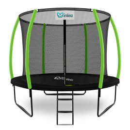 INLEA ULTIMATE Jump trampolína s vnútornou ochrannou sieťou 305 cm - čierna/svetlozelená - 