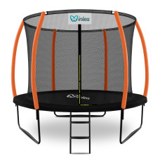 INLEA ULTIMATE Jump trampolin z notranjo zaščitno mrežo 305 cm - črna/oranžna - 