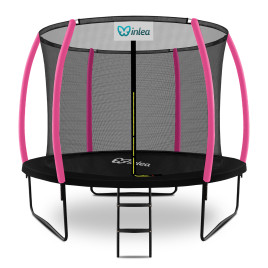 INLEA ULTIMATE Jump trampolína s vnútornou ochrannou sieťou 305 cm - čierna/ružová - 