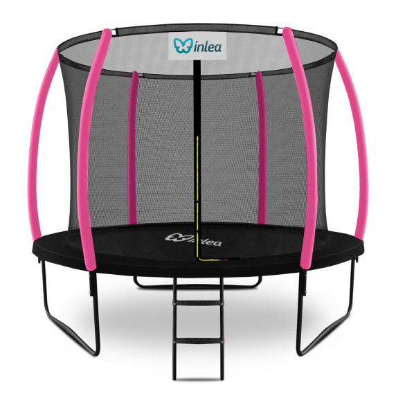 INLEA ULTIMATE Jump trampolin z notranjo zaščitno mrežo 305 cm - črna/roza