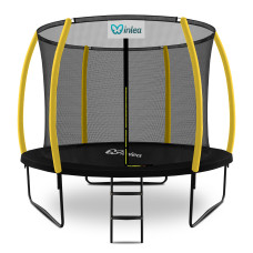 INLEA ULTIMATE Jump trampolin z notranjo zaščitno mrežo 305 cm - črna/rumena - 